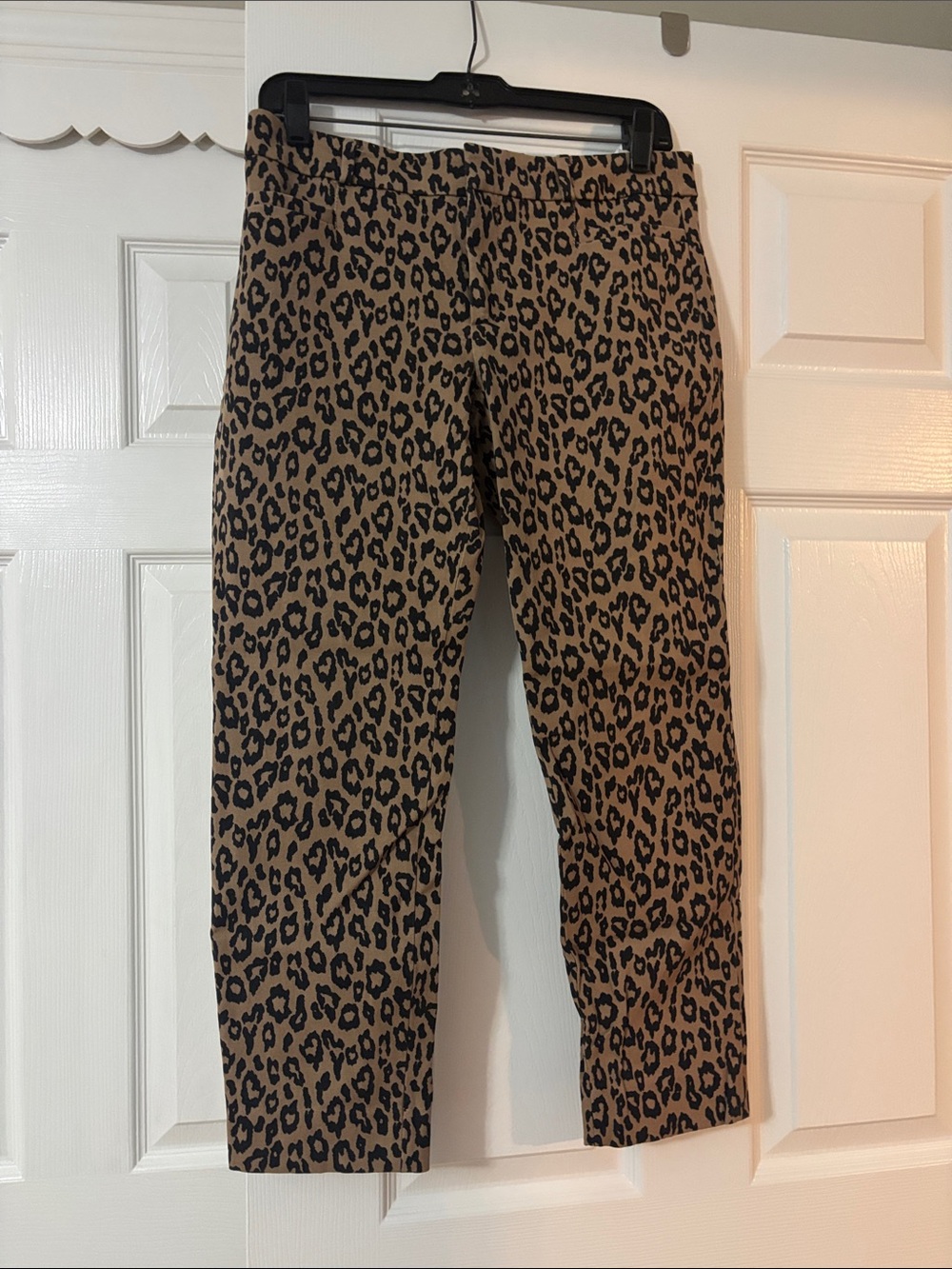 Banana Republic Leopard Print Pants - Black on Tan